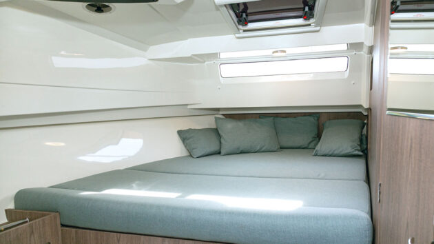 Main cabin on the SunCamper 31 boat