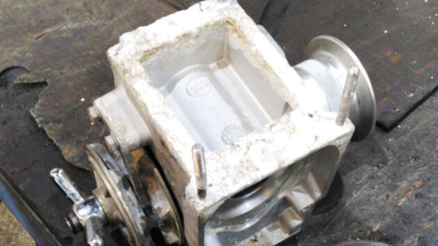 the bottom of an anchor windlass