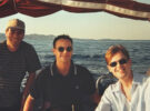 Seafarer holidays founder Chris Lorenzo in the early days of Seafarer with celebrities Ant and Dec filming for a BBC holiday programme. Credit: seafarersailing.co.uk