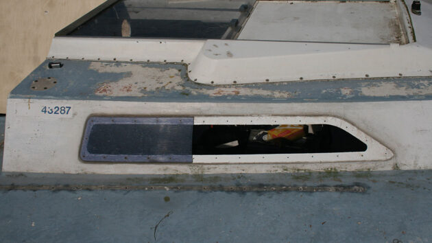 Old windows on a boat