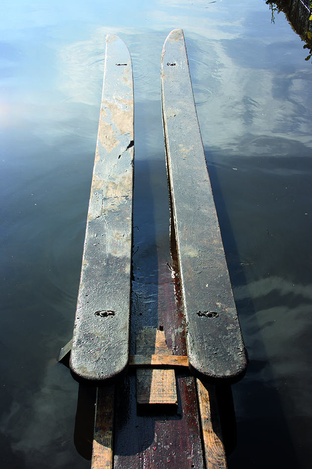 Wooden ramps for hauling out boats