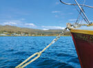 A mooring bridle on a yacht