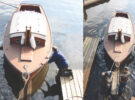 A man hauling out a boat