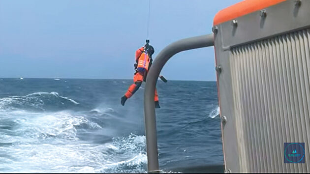 Andy’s airlift was captured by hisonboard cameras. Credit: @SailingMelody