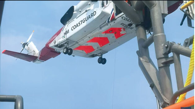HM Coastguard helicopter. Credit: @SailingMelody