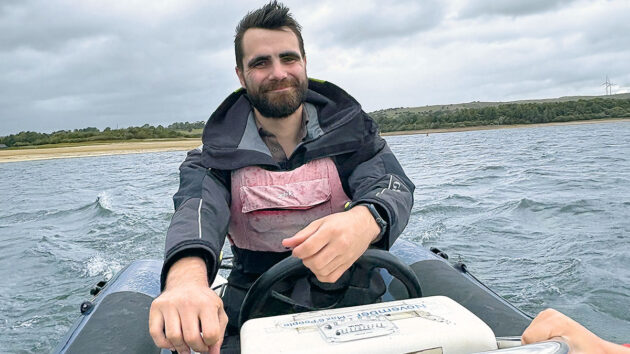 Rigid inflatable boat driver. Credit: Ali Wood