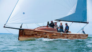 People sailing the yacht Collective Spirit