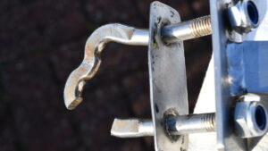 A broken chainplate on a boat