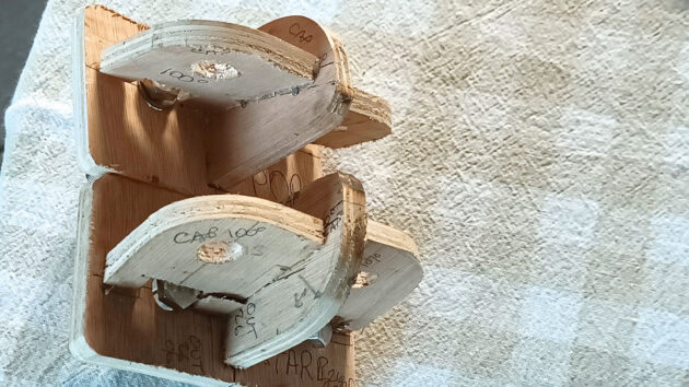 Plywood models to check a chainplate design for a boat
