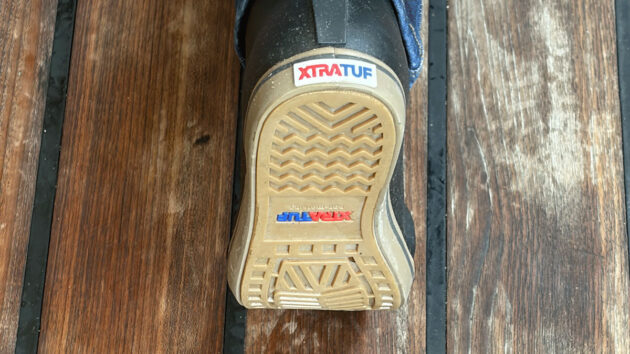 Soles of ankle deck boots