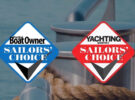 Sailors' Choice awards logos, showing Practical Boat Owner and Yachting Monthly magazine logos