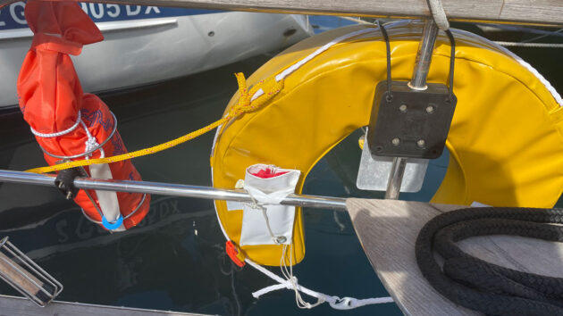 Horseshoe buoys offer a person immediate buoyancy and support in the water. Credit: Ali Wood