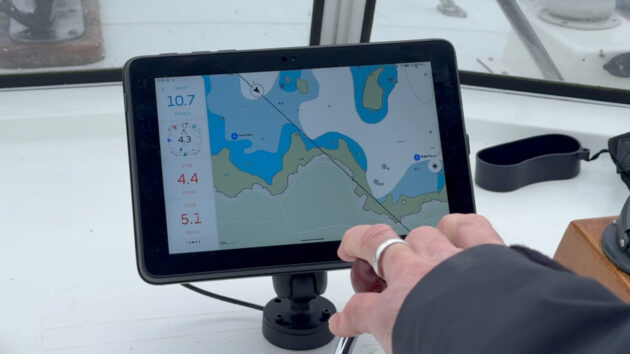 a sailor using the orca navigation system
