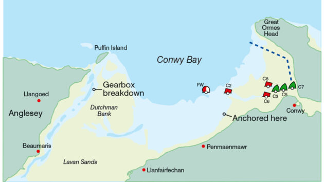 A chart showing a bay