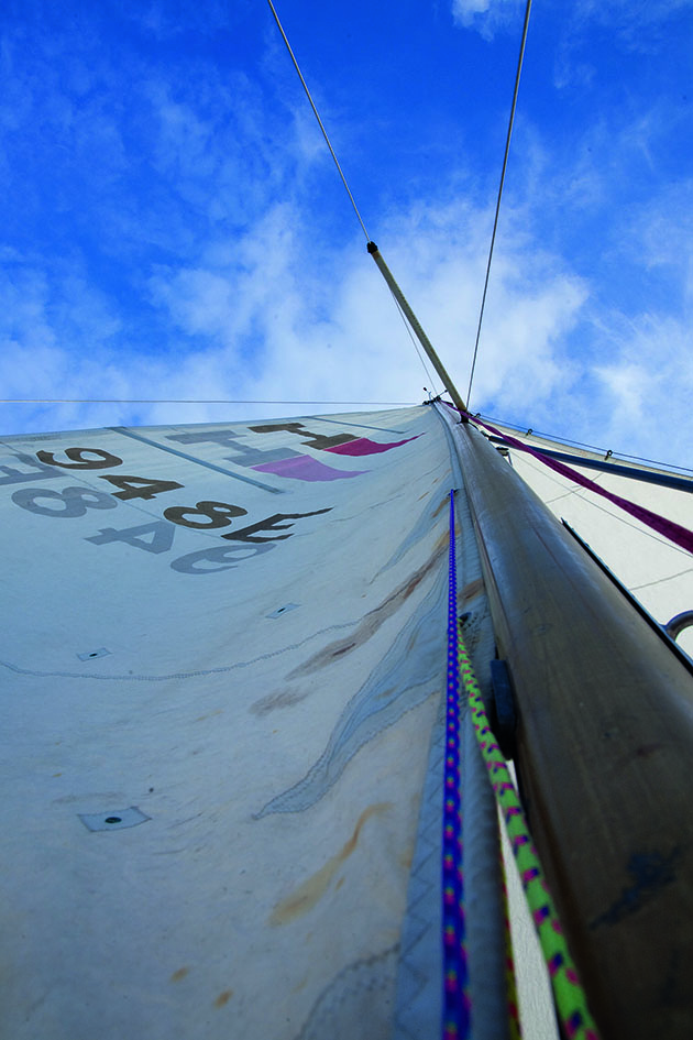 A mast on a boat