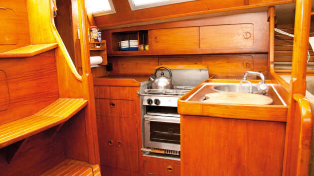 A galley on a boat