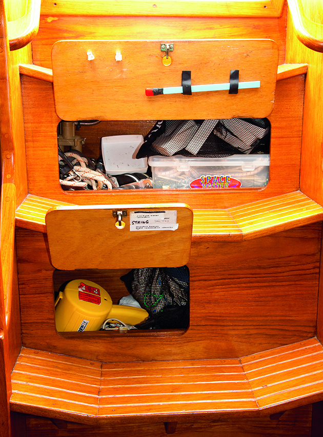 Companionway steps on a boat