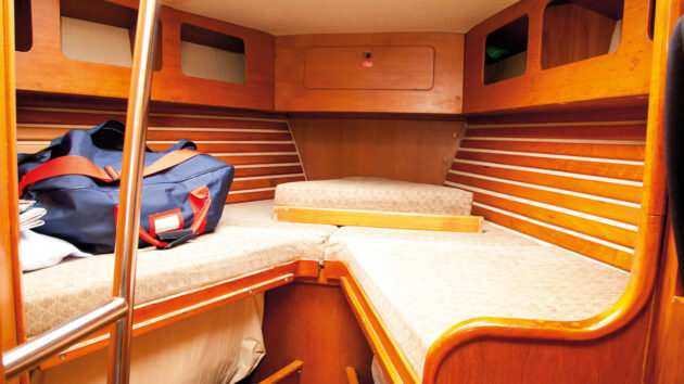 Forepeak on a Sigma 41 yacht