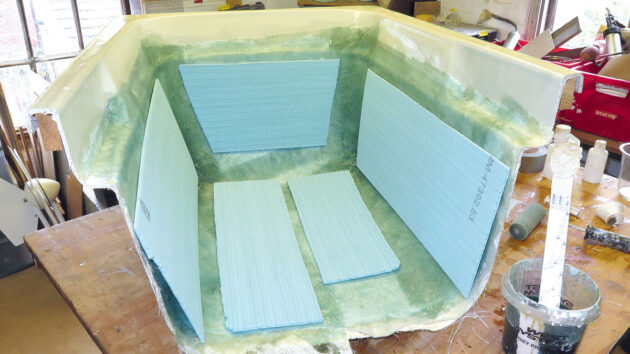 Foams fitted to an old bath