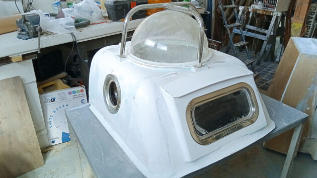 A doghouse for a small yacht
