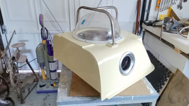A doghouse for a boat