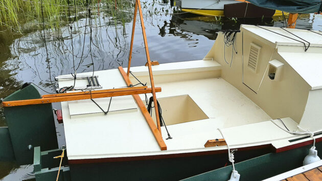 Cockpit of a small boat
