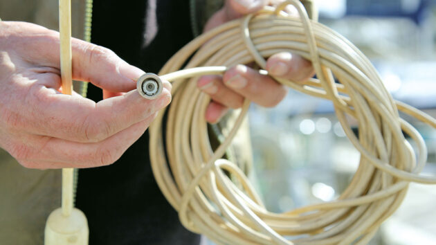 Cable which is used to for a VHF AIS antenna