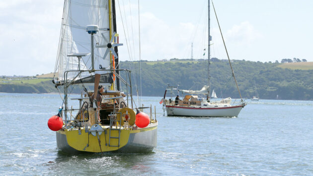 Two sailing yachts