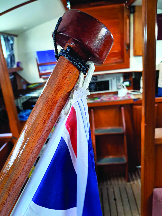 An ensign flagstaff