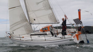 A Jester Challenge skipper at the start of the event