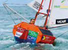 Andrew Bedwell in the boat which will take him across the Atlantic