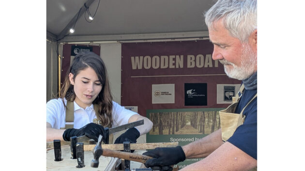 A skills demonstration at the Wooden Boat Stage at the Southampton International Boat Show 2025. Credit: British Marine