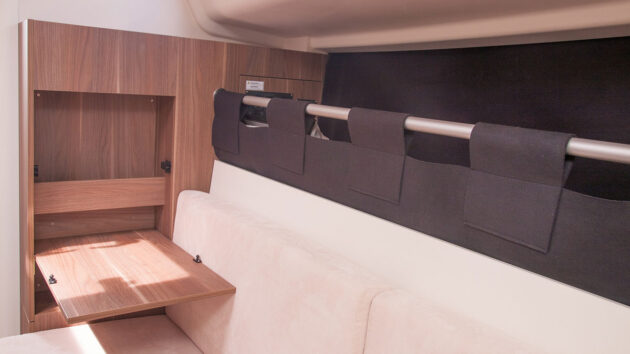 chart table on a sailing yacht