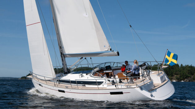 A sailing yacht