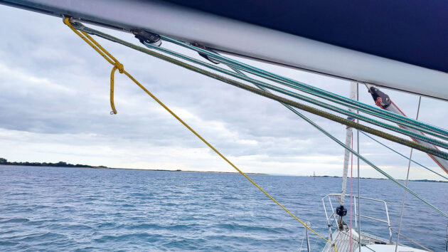 A preventer rigged on a boat 