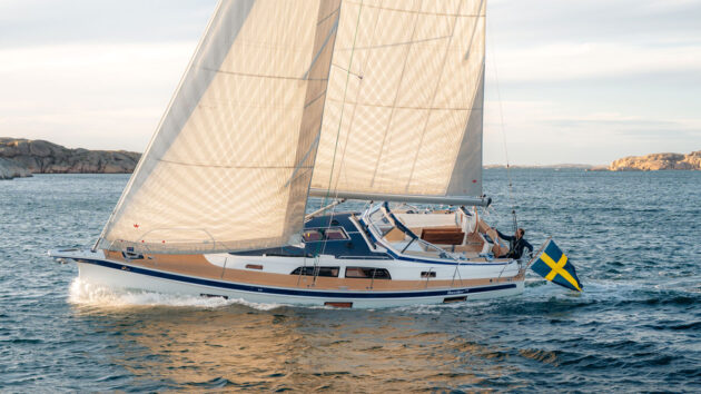 A sailing yacht