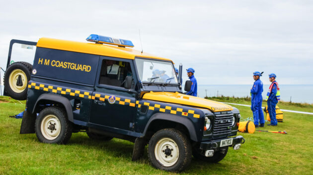 HM Coastguards at Beachy Head cliffs near Eastbourne, East Sussex England. Credit: Marcin Rogozinski Zwei/Alamy