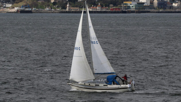 One of the roomiest cruisers of her size,the Westerly Konsort is also known for her solidity, interior finish and easy manners. Credit: Marco McGinty/Alamy