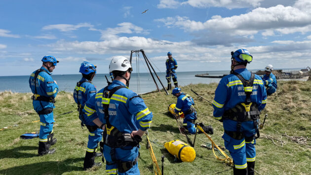 Coastguard Rescue Officers on a cliff. Credit: Jo Hanley