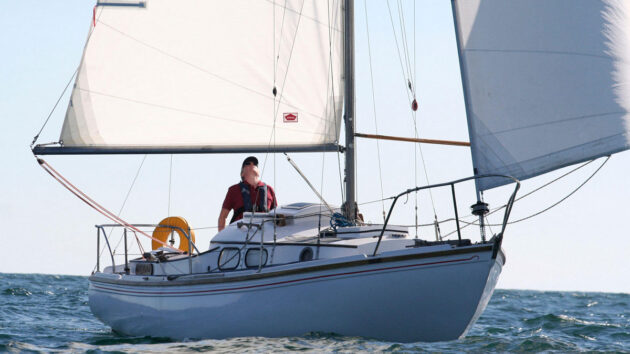 The Westerly 25 sailing yacht. Credit: Genevieve Leaper/Alamy