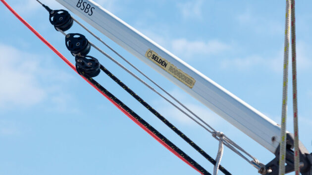 A cascade system on rigging on a yacht