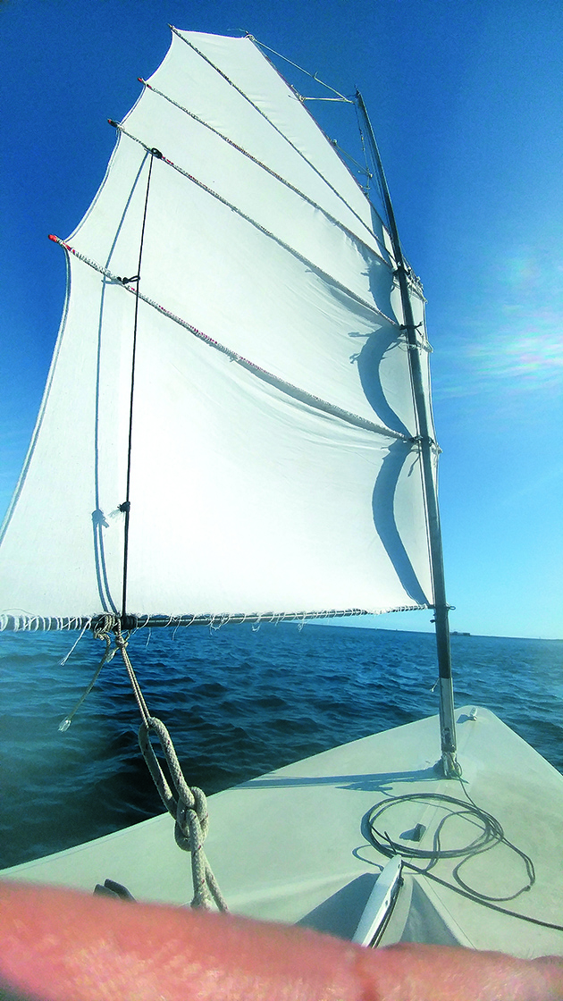 DIY Junk rig sails on a dinghy