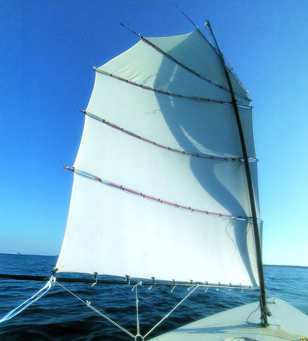 DIY sails on a laser dinghy