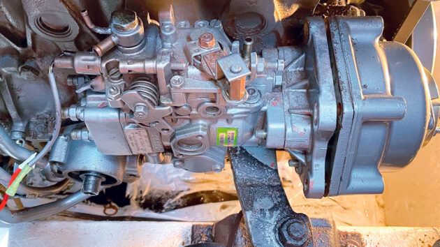 A diesel engine from a boat