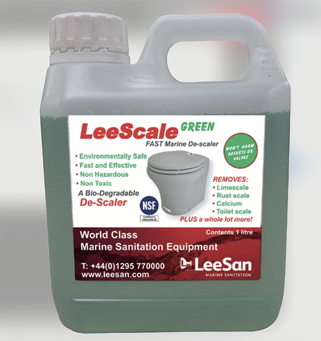A bottle of marine toilet descaler