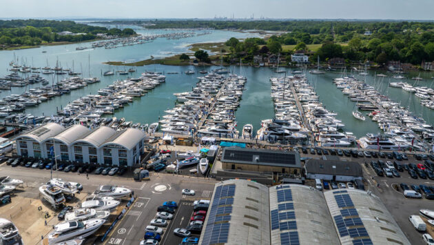 An aerial view of Swanwick Marina