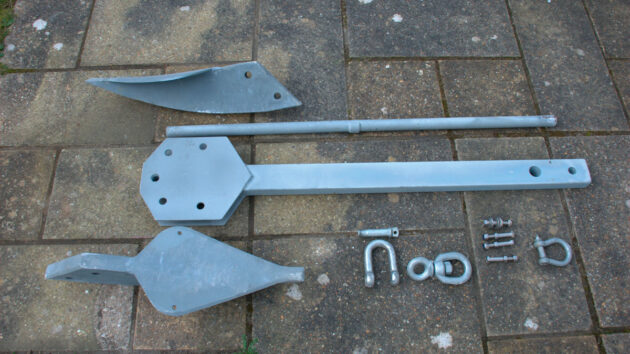 A storm anchor disassembled