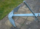 a fully assembled storm anchor for a boat