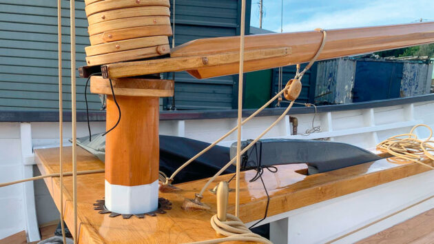 A restored bumpkin East Coast workboat