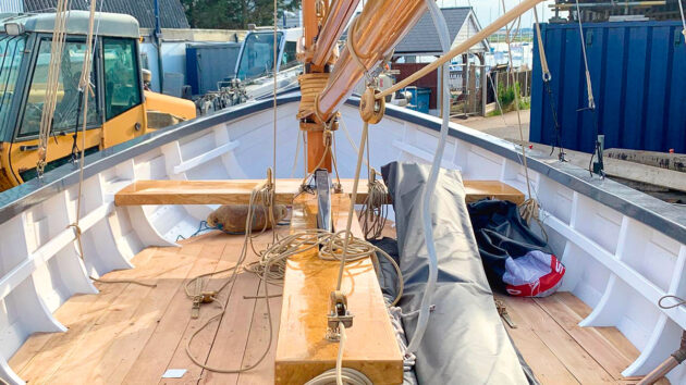A restored East Coast bumpkin working boat